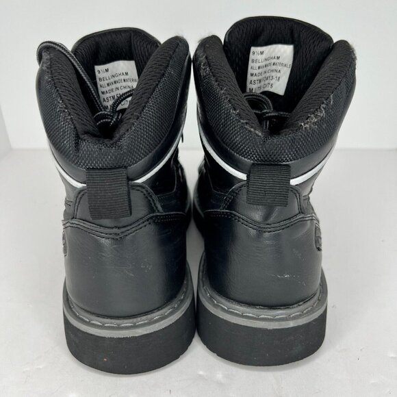 Eddie Bauer Mens Bellingham Black Steel Toe Lace Up Ankle Size 9.5 M Work Boots - Picture 5 of 11